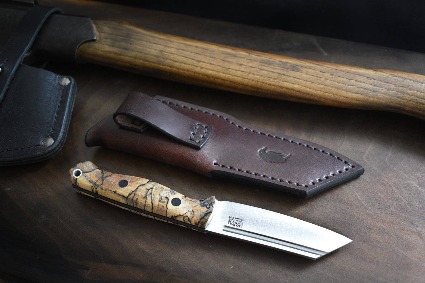 Bark River Taskmaster | Vertical Carry Leather Belt Sheath
