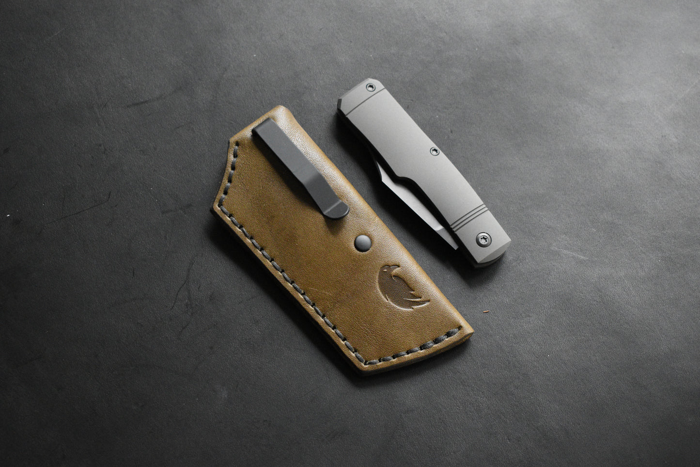 Trifold SICS | Leather Clip Slip Prototype - OD Green No.1