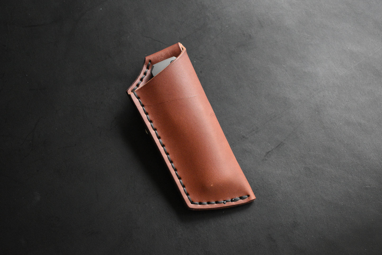 Trifold SICS | Leather Clip Slip Prototype - Brown No.1