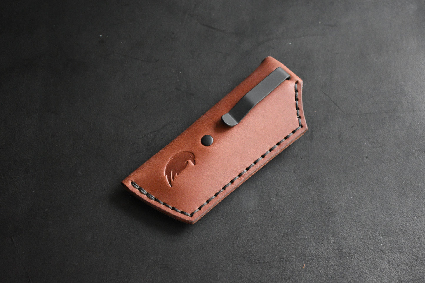 Trifold SICS | Leather Clip Slip Prototype - Brown No.1