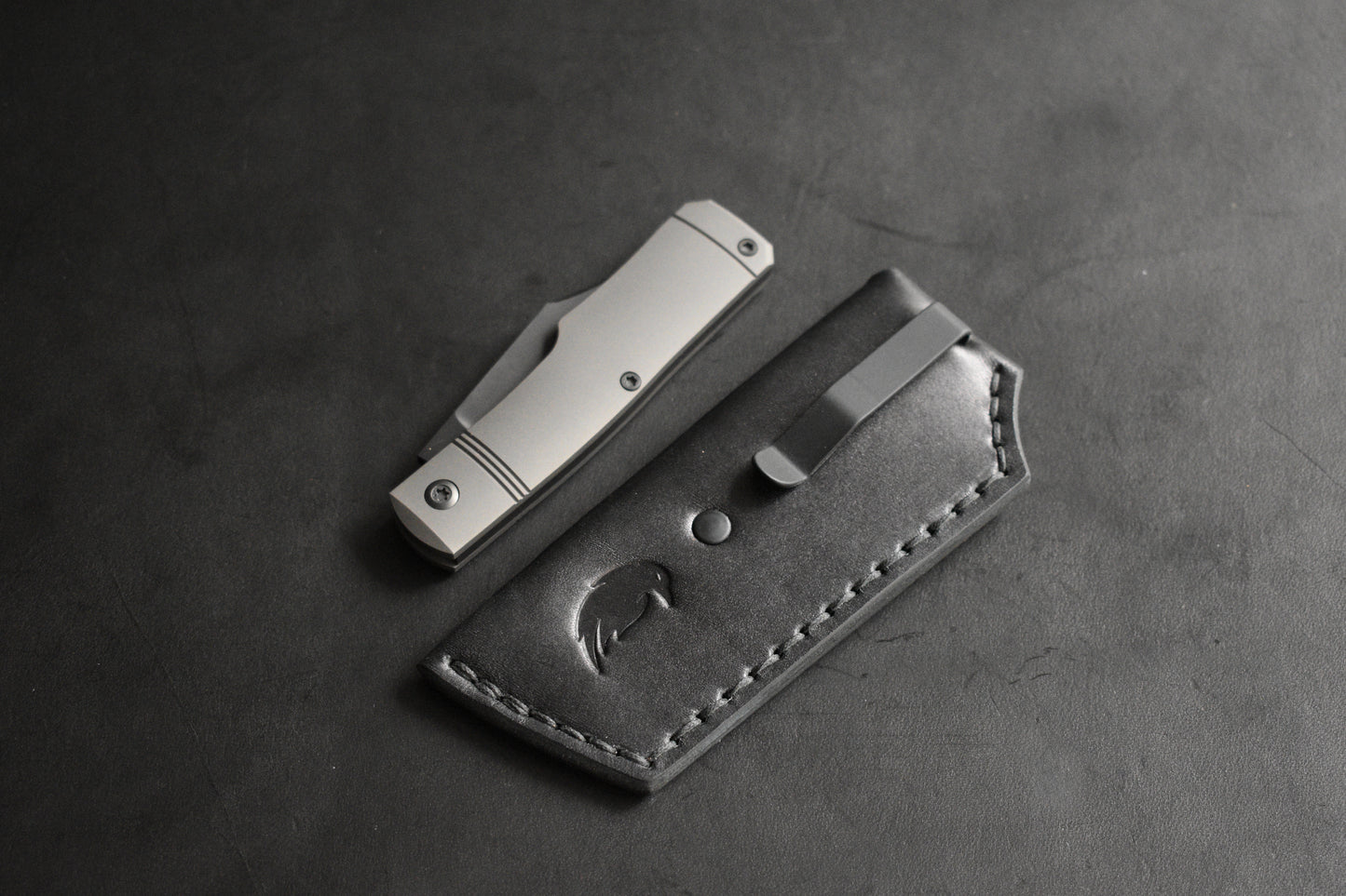 Trifold SICS | Leather Clip Slip Prototype - Black No.1