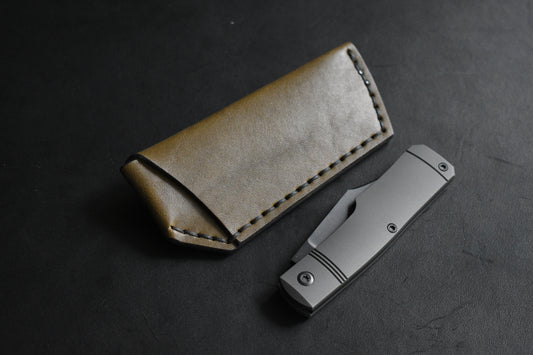 Trifold SICS | Leather Clip Slip Prototype - OD Green No.2