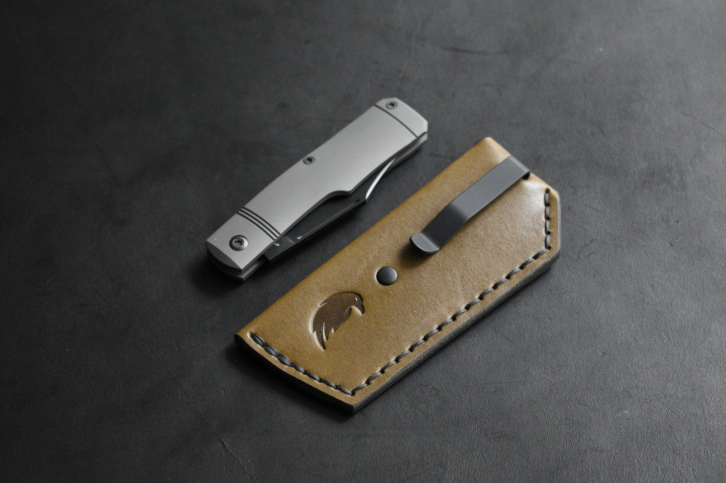 Trifold SICS | Leather Clip Slip Prototype - OD Green No.2