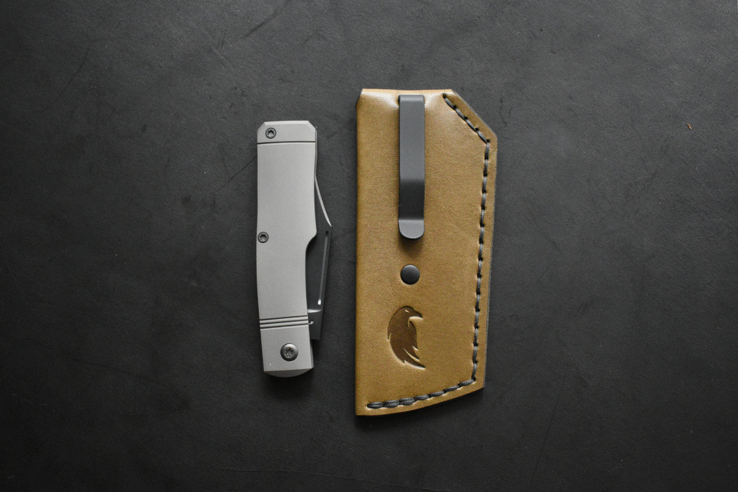 Trifold SICS | Leather Clip Slip Prototype - OD Green No.2