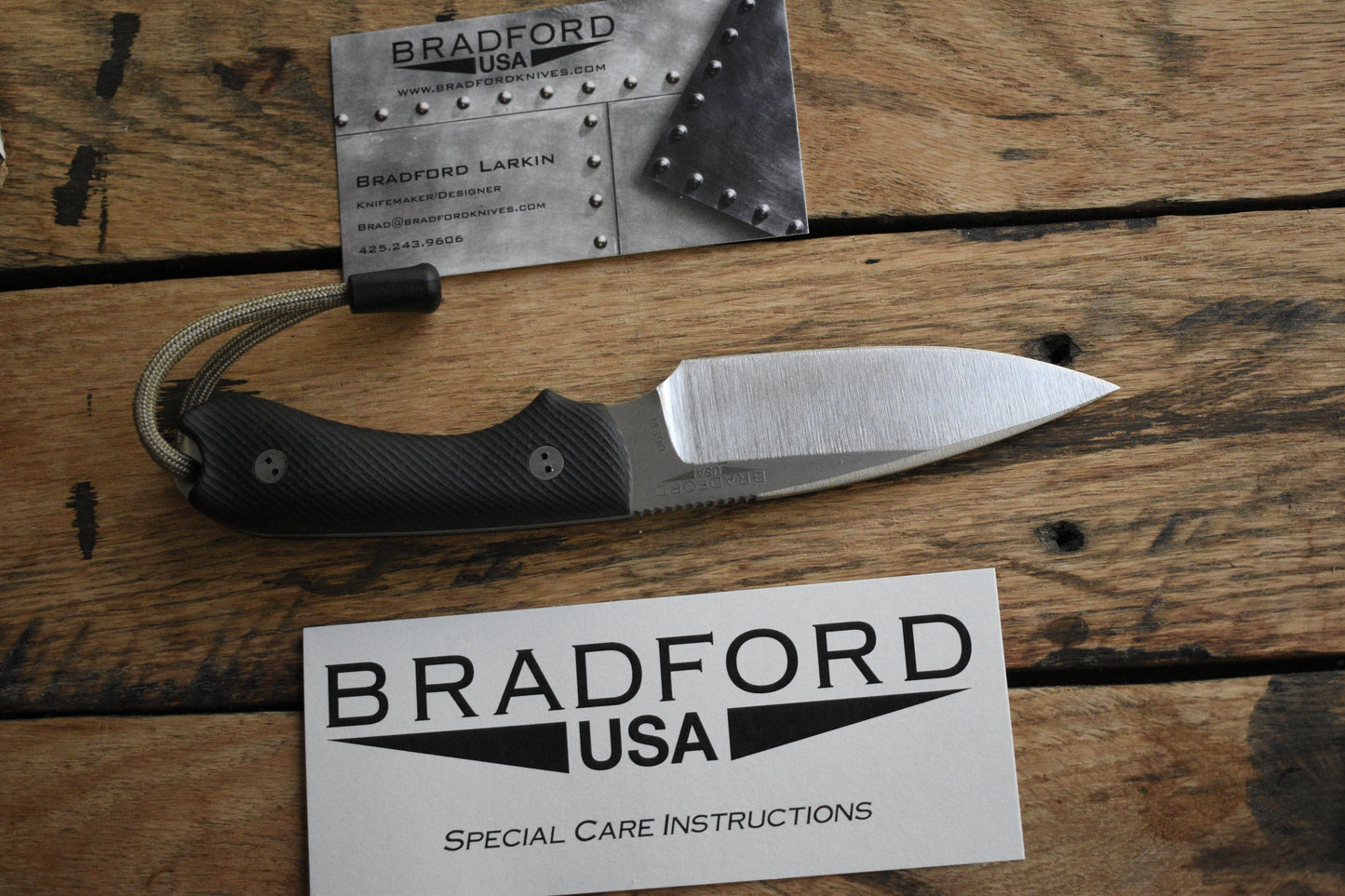 SATIN REGRIND Bradford Knives Guardian 3 - Satin m390, Black G10