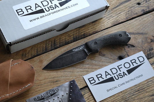 Brand New Bradford Knives Guardian 3 - Nimbus M390 & Black Canvas Micarta