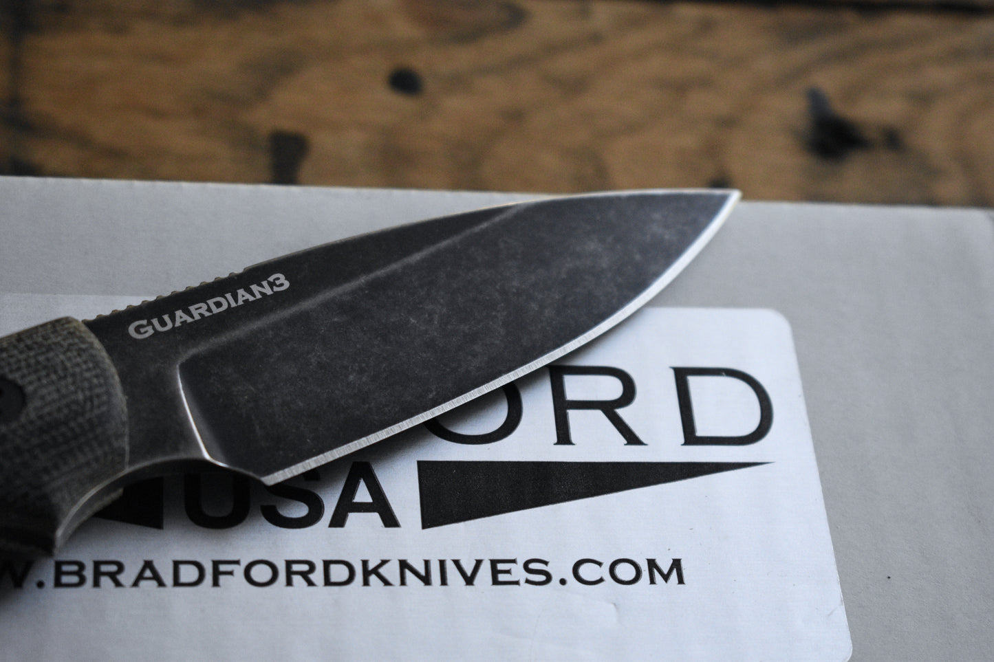 Brand New Bradford Knives Guardian 3 - Nimbus M390 & Black Canvas Micarta