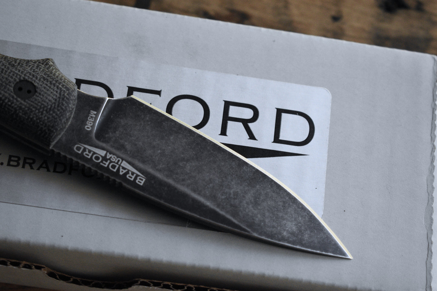 Brand New Bradford Knives Guardian 3 - Nimbus M390 & Black Canvas Micarta