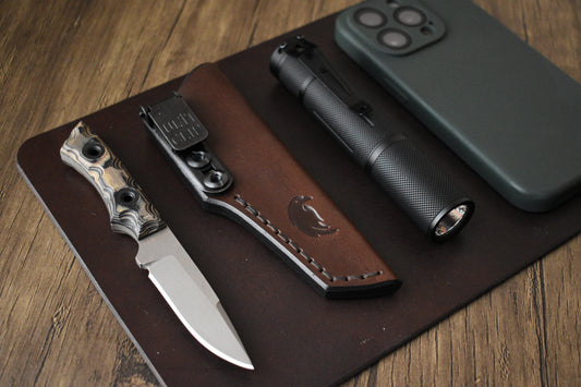T.Kell Knives Piranha | Leather Pocket Sheath, Ulticlip