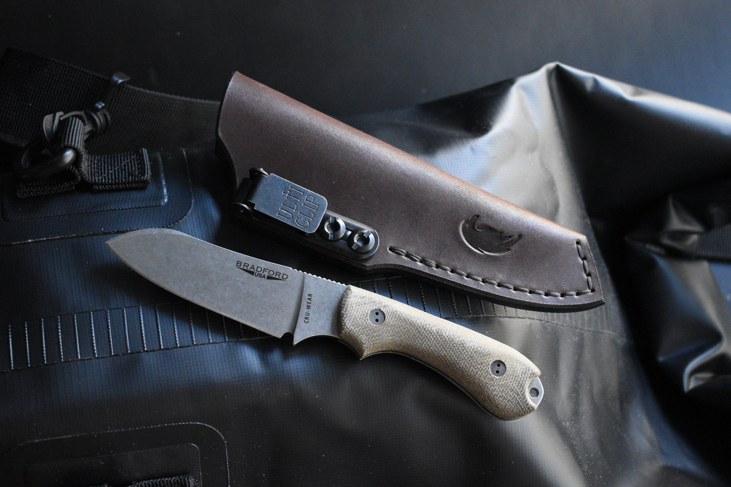 NEW Bradford Knives Guardian 3 Sheepsfoot | Deep Carry Leather Pocket Sheath, Ulticlip
