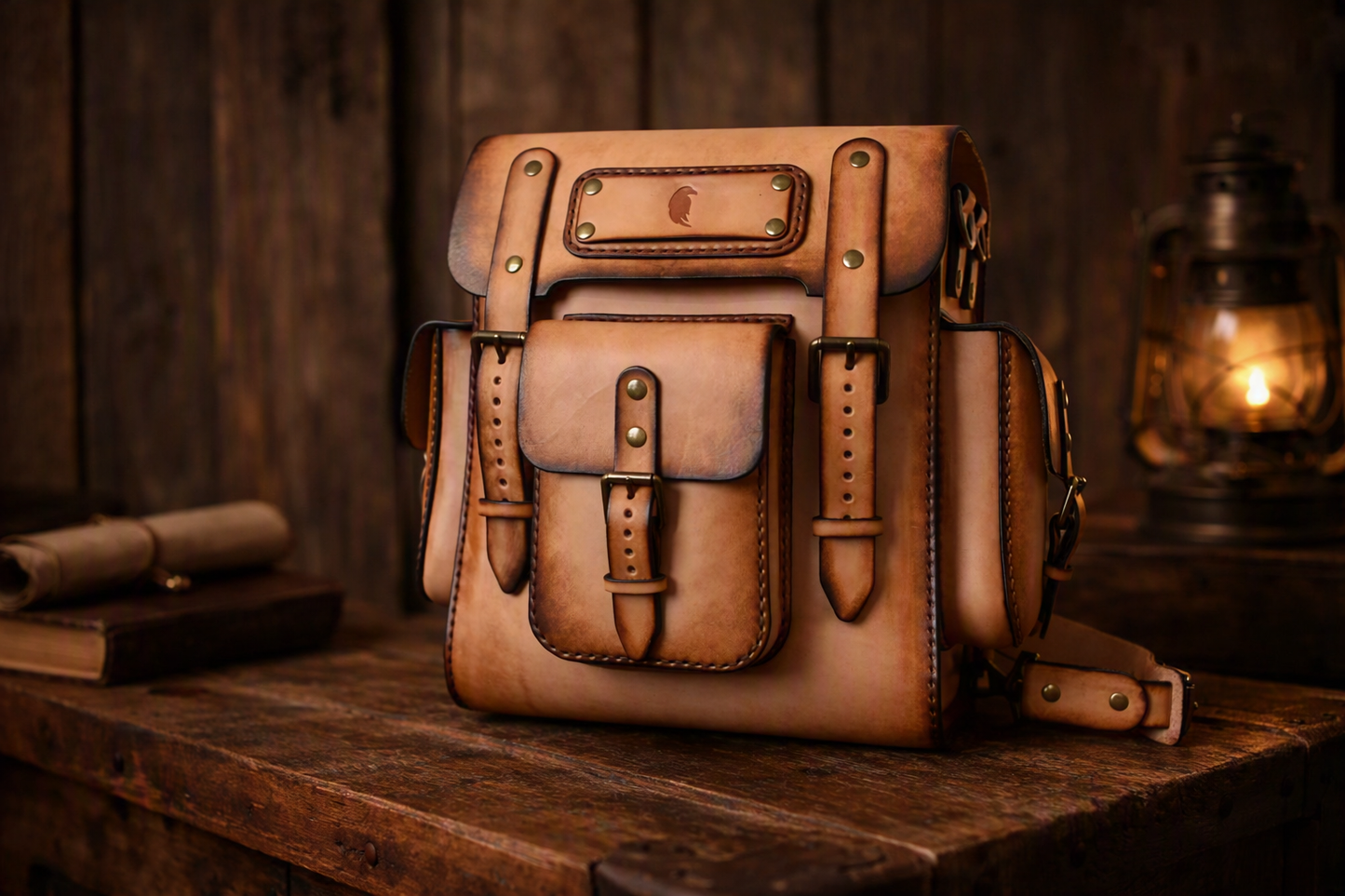 No. 1 - Vachetta Leather Explorer Backpack 'Compact'