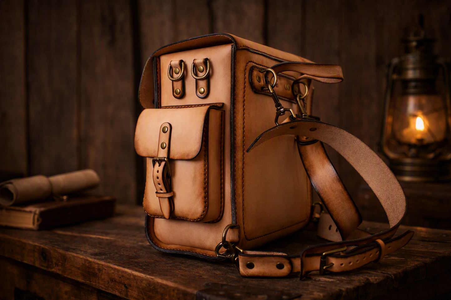 No. 1 - Vachetta Leather Explorer Backpack 'Compact'