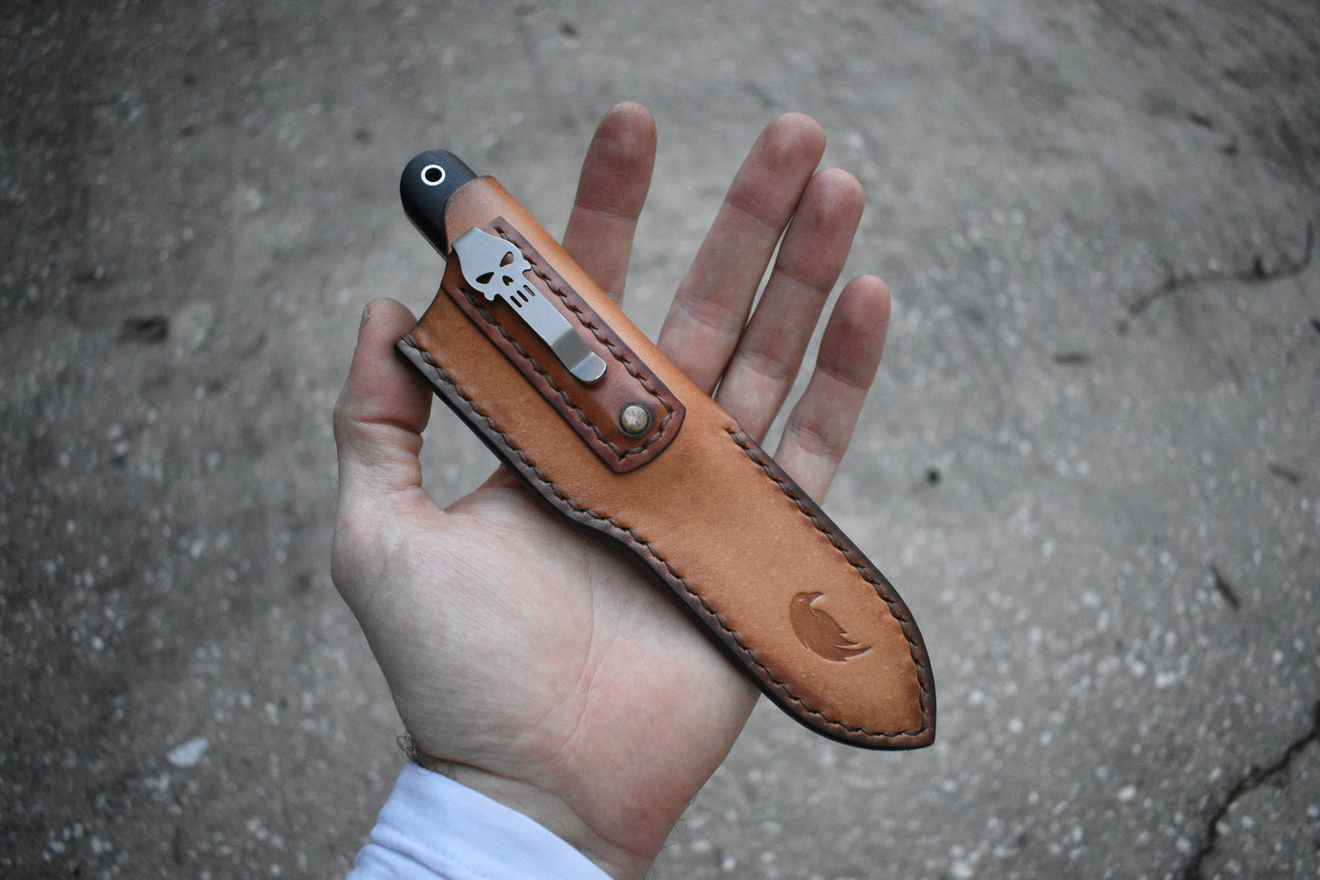 Bark River Mini Kephart | Ultra Slim Leather Pocket Sheath, Titanium Clip, Pre-Owned