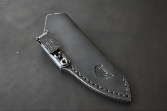 Scratch n' Dent | Griffin Co. Scout 2.5 | Leather Pocket Sheath, Ulticlip, Black