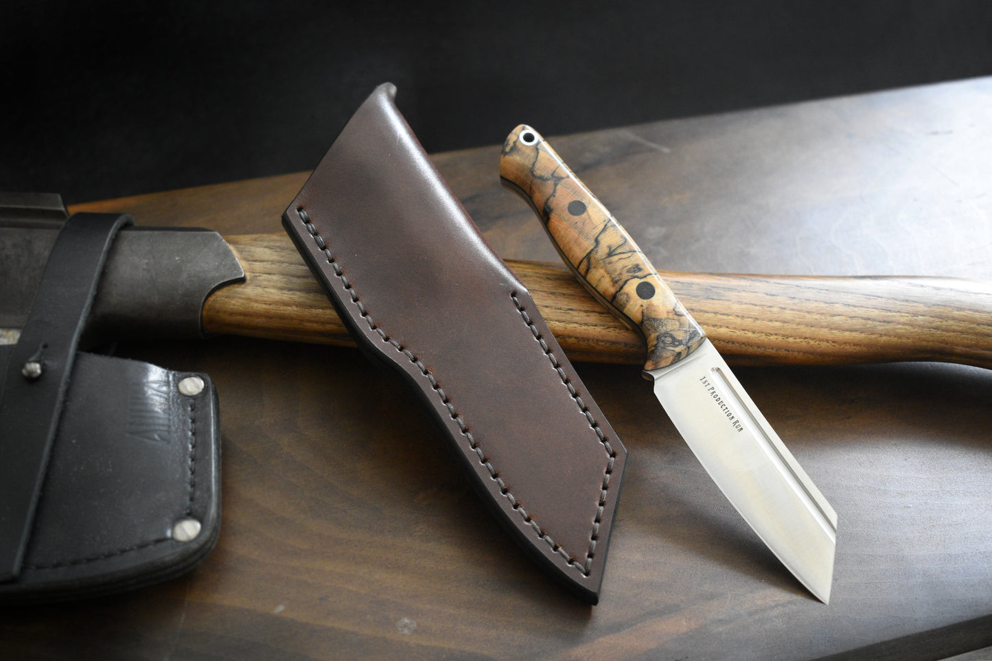 Bark River Taskmaster | Vertical Carry Leather Belt Sheath