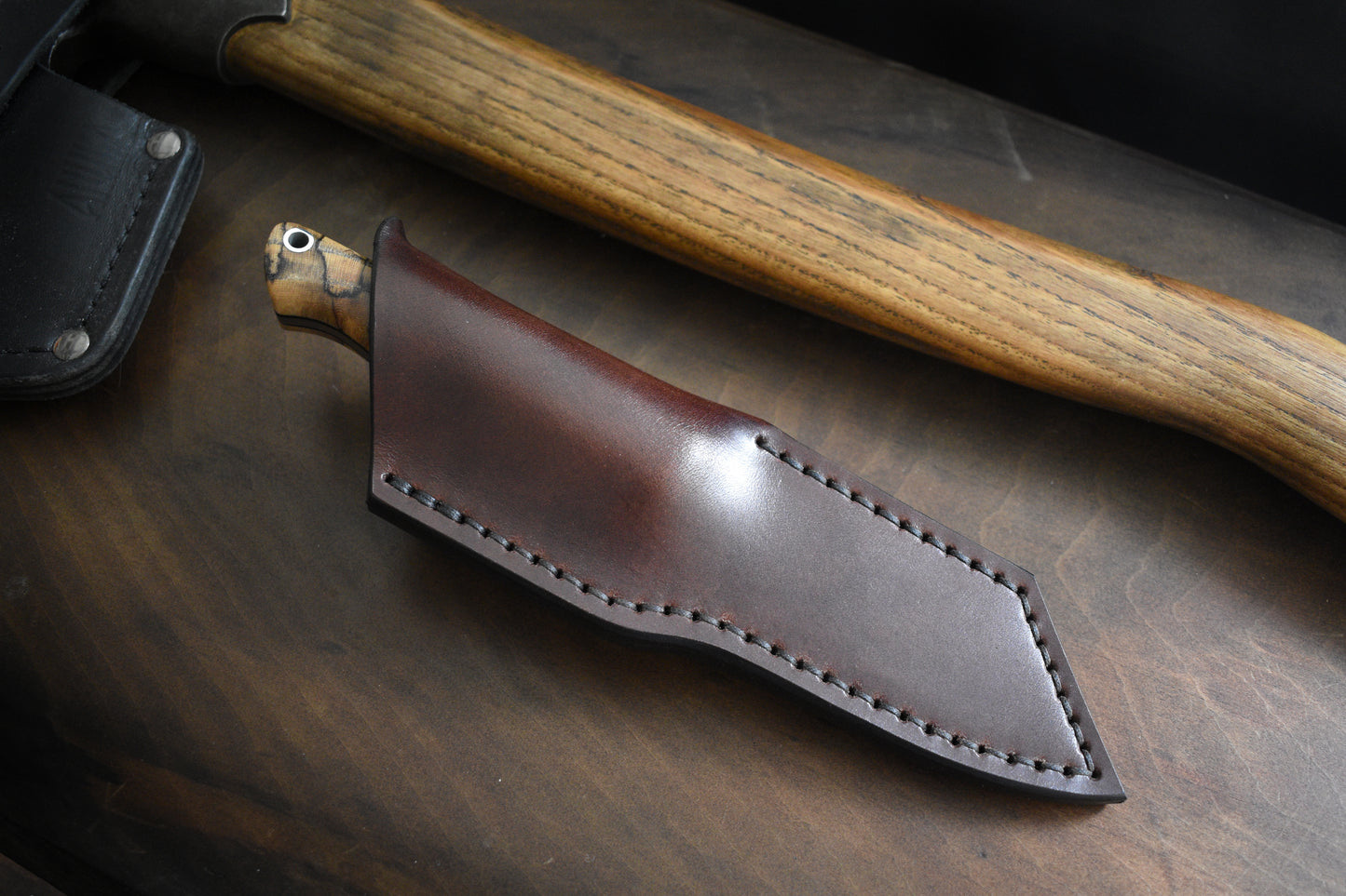 Bark River Taskmaster | Vertical Carry Leather Belt Sheath