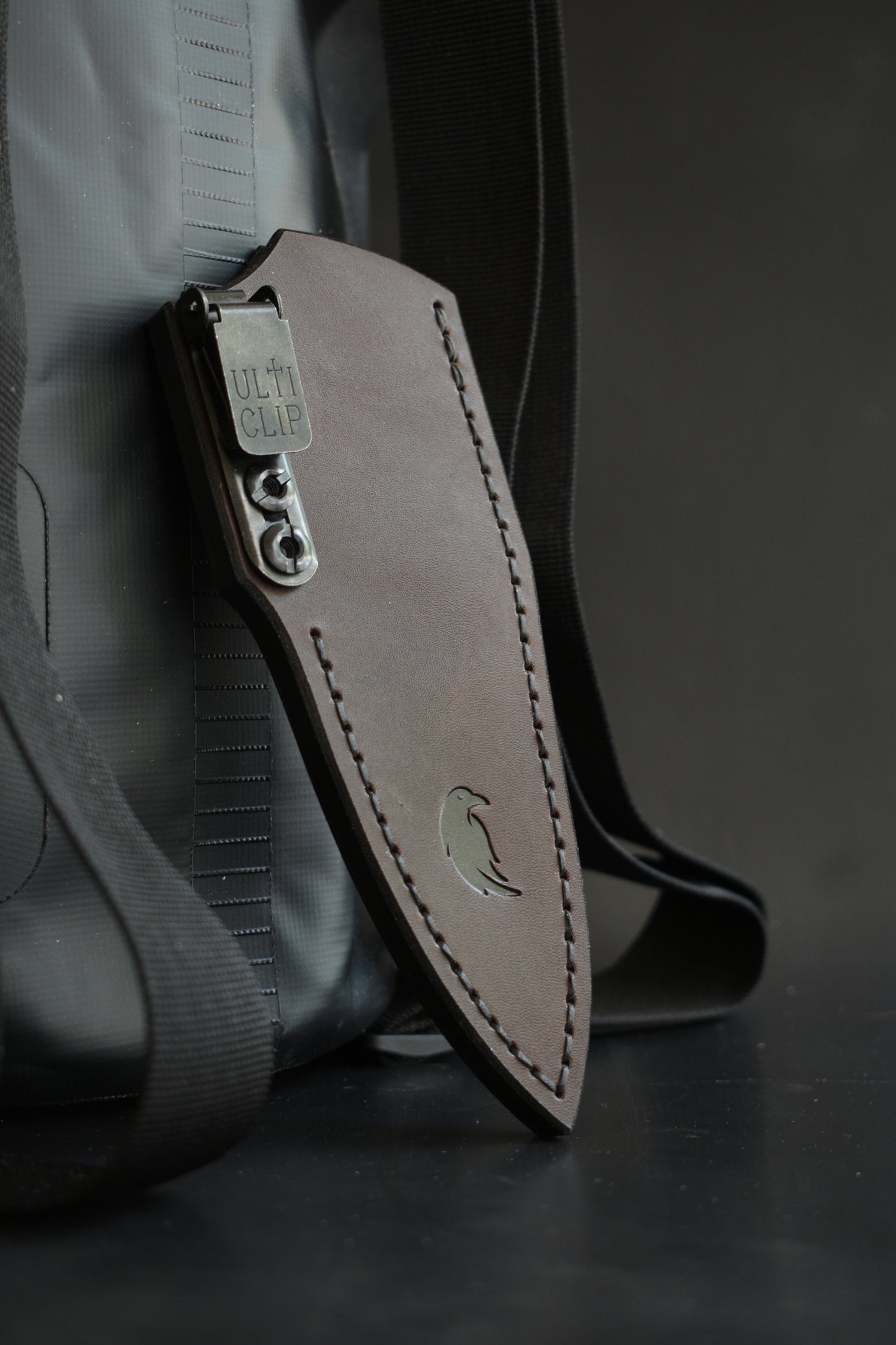 BLEM | Benchmade Dacian | Deep Carry Leather Pocket Sheath, Ulticlip