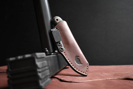 LT Wright Knives Lil Muk | Ambidextrous Leather Pocket Sheath, Ulticlip, Brandywine