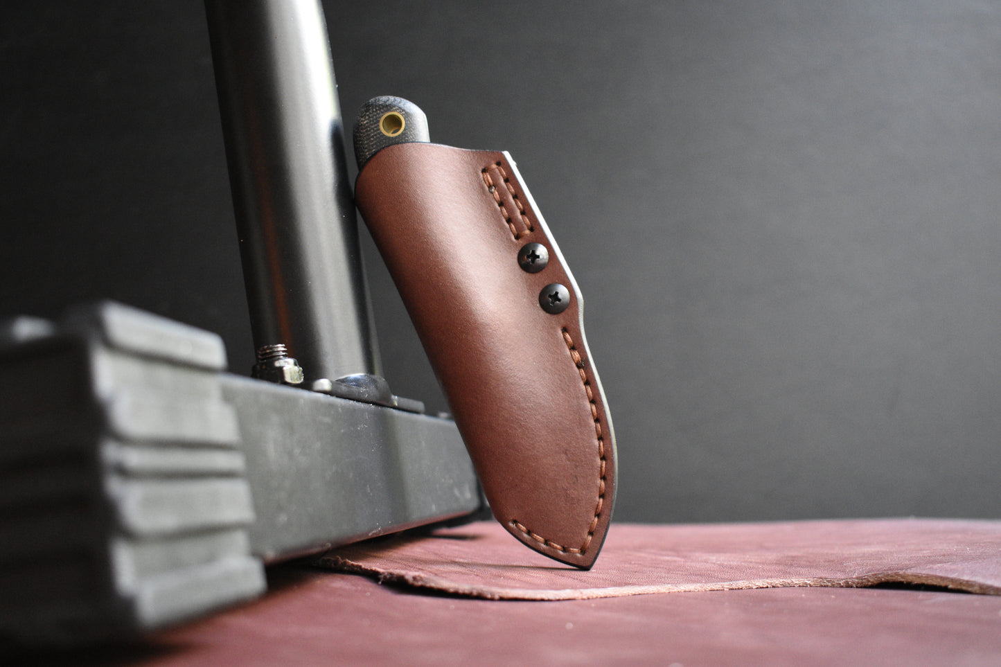 LT Wright Knives Lil Muk | Ambidextrous Leather Pocket Sheath, Ulticlip, Brandywine