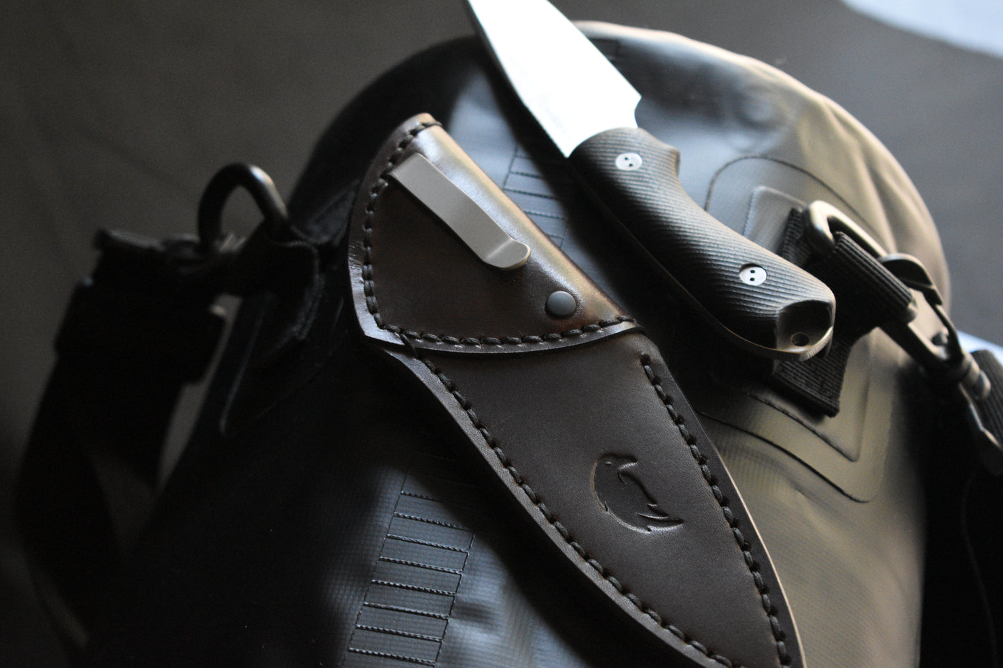 Bradford Knives Guardian 3 | Leather Pocket Sheath, Titanium Clip