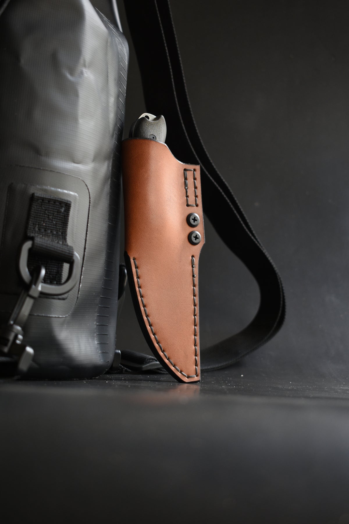 Bradford Knives Guardian 3 Wharncliffe | Brown Leather Pocket Sheath, Ulticlip