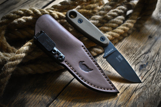 Esee Izula 2 | Leather Pocket Sheath, UltiClip, Multiple Colors