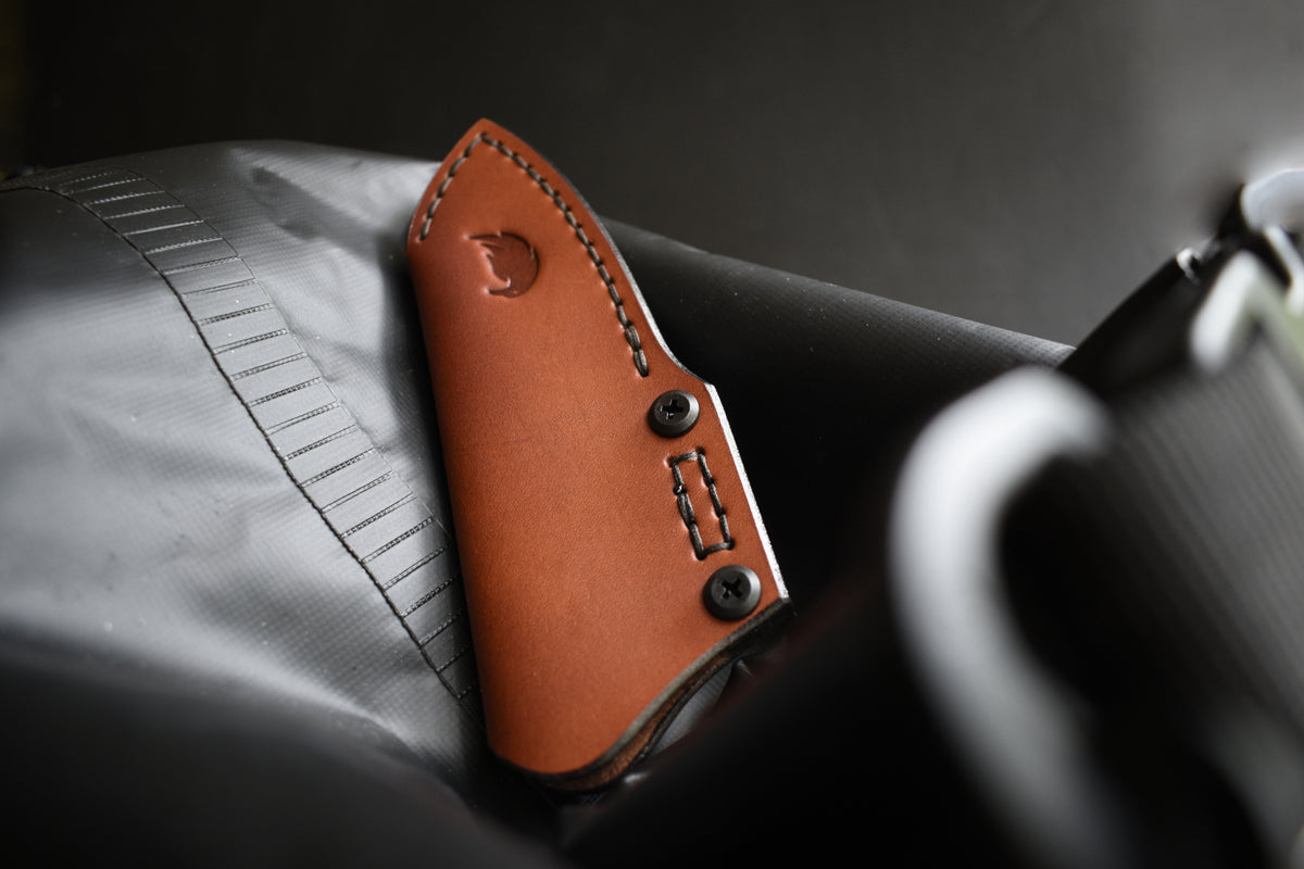 Schwarz Knives Overland Sport | Deep Carry Leather Pocket Sheath, Mummert Clip