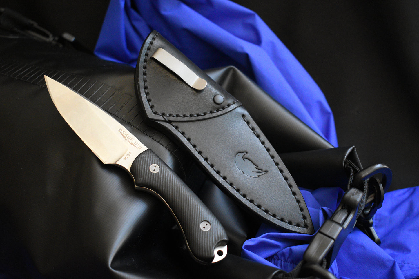 Bradford Knives Guardian 3 | Leather Pocket Sheath, Titanium Clip