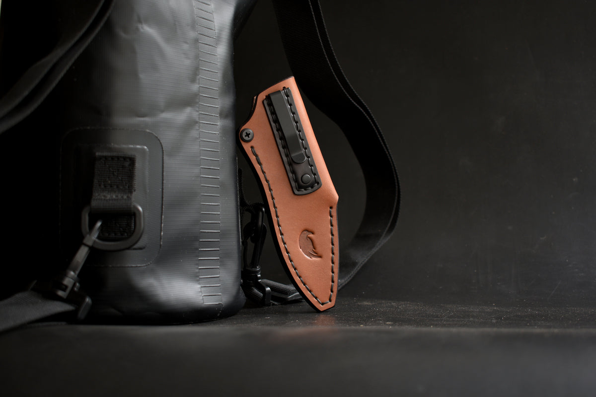 NEW! Bradford Knives Guardian 3 & 3.2 | Leather Pocket Sheath, PVD Titanium Clip