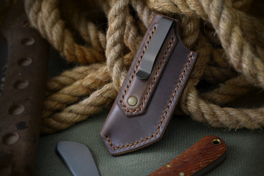 Limited Run | V3 Rogue Clip Slip - Horween Leather Natural Chromexcel