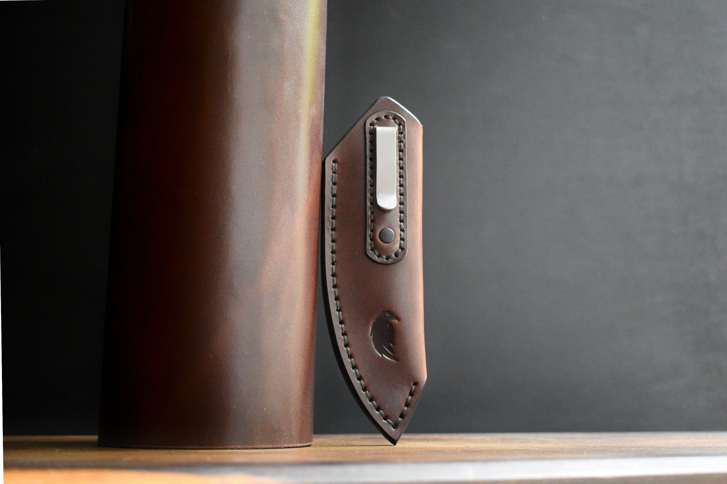 Griffin Co. Scout 2.5 | Leather Pocket Sheath, Titanium Clip, Multiple Colors