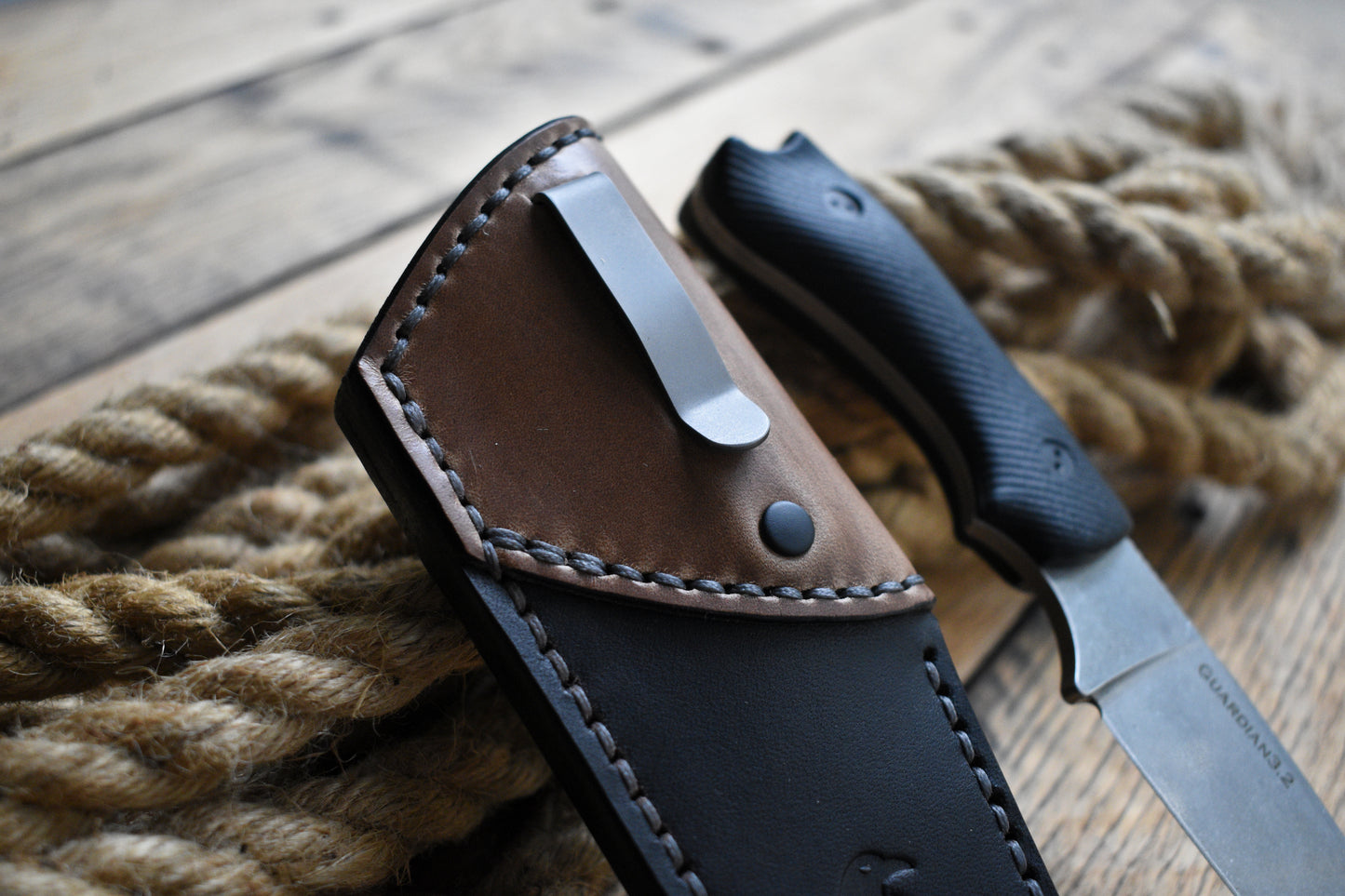 Bradford Knives Guardian 3.2 | Leather Pocket Sheath, Titanium Clip, Limited Run