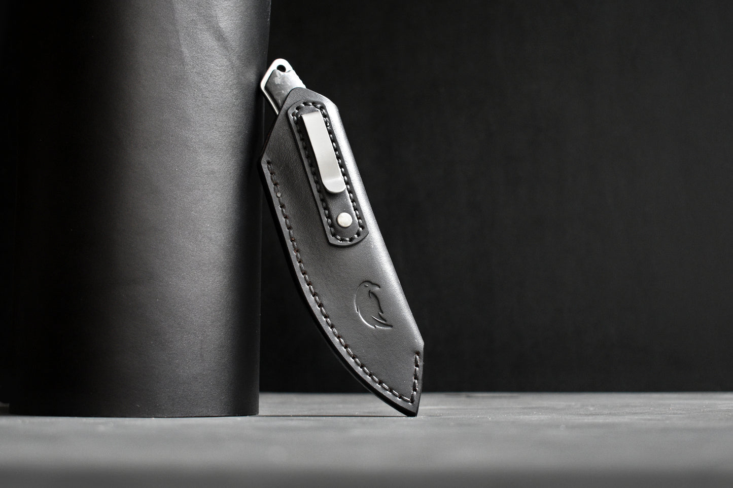 Griffin Co. Scout 2.5 | Leather Pocket Sheath, Titanium Clip, Multiple Colors