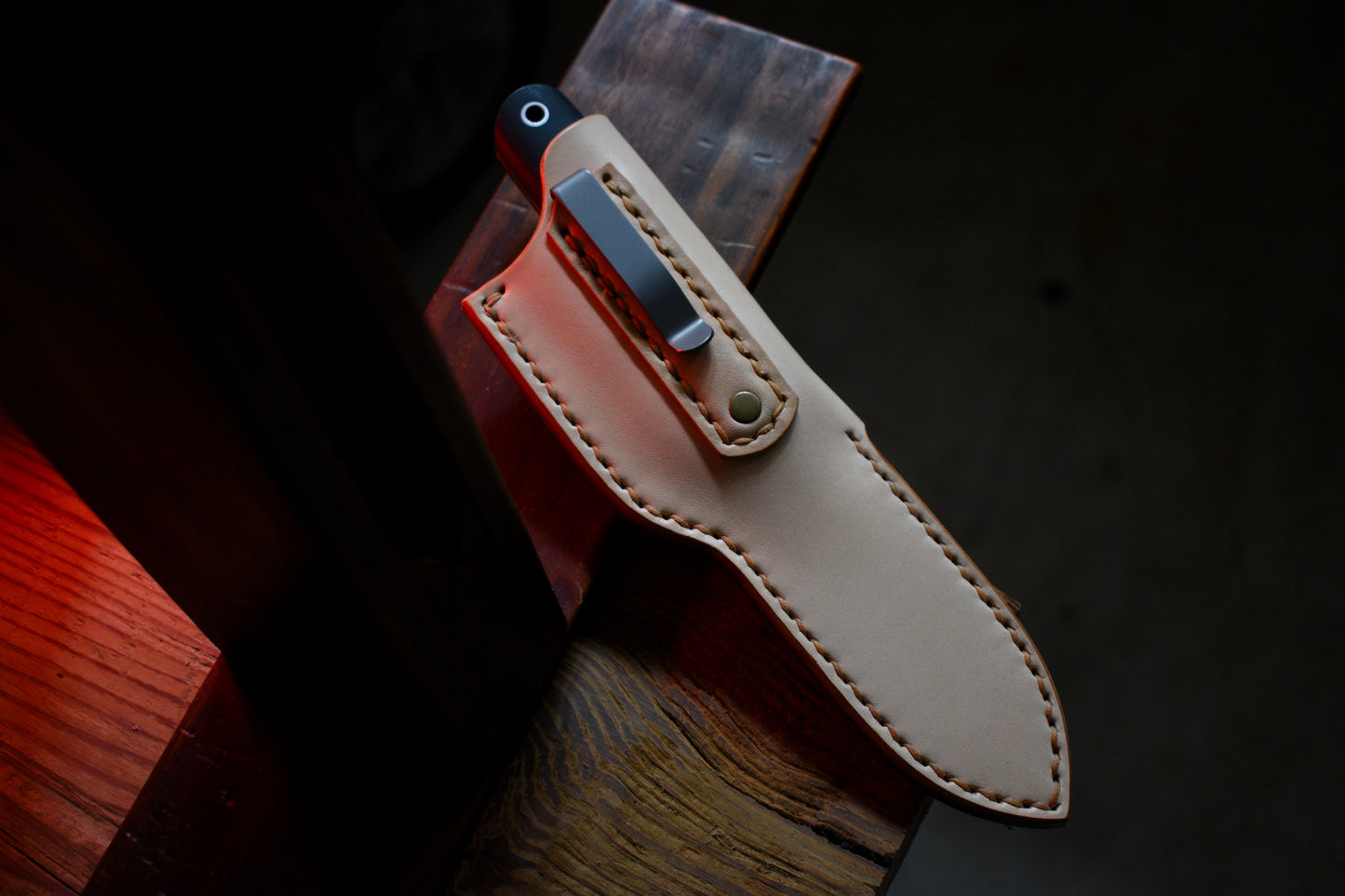 Bark River Mini Kephart | Leather Pocket Sheath, Titanium Clip, Multiple Colors