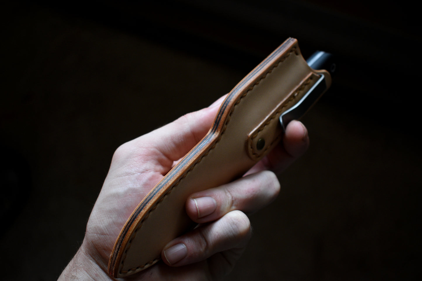 Bark River Mini Kephart | Leather Pocket Sheath, Titanium Clip, Multiple Colors