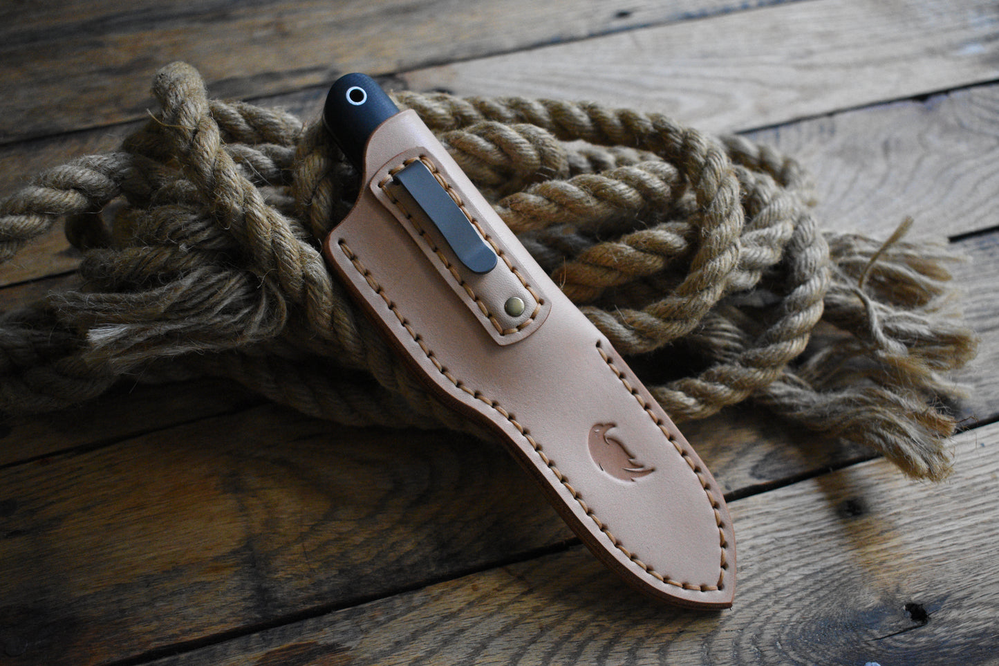 Bark River Mini Kephart | Leather Pocket Sheath, Titanium Clip, Multiple Colors