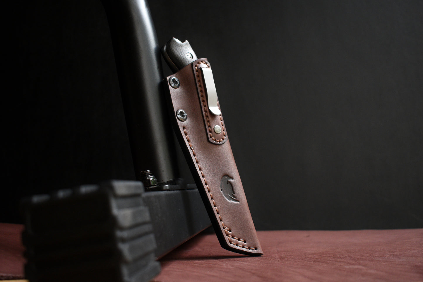 Bradford Knives Guardian 3 | Leather Pocket Sheath, Titanium Clip, Multiple Colors