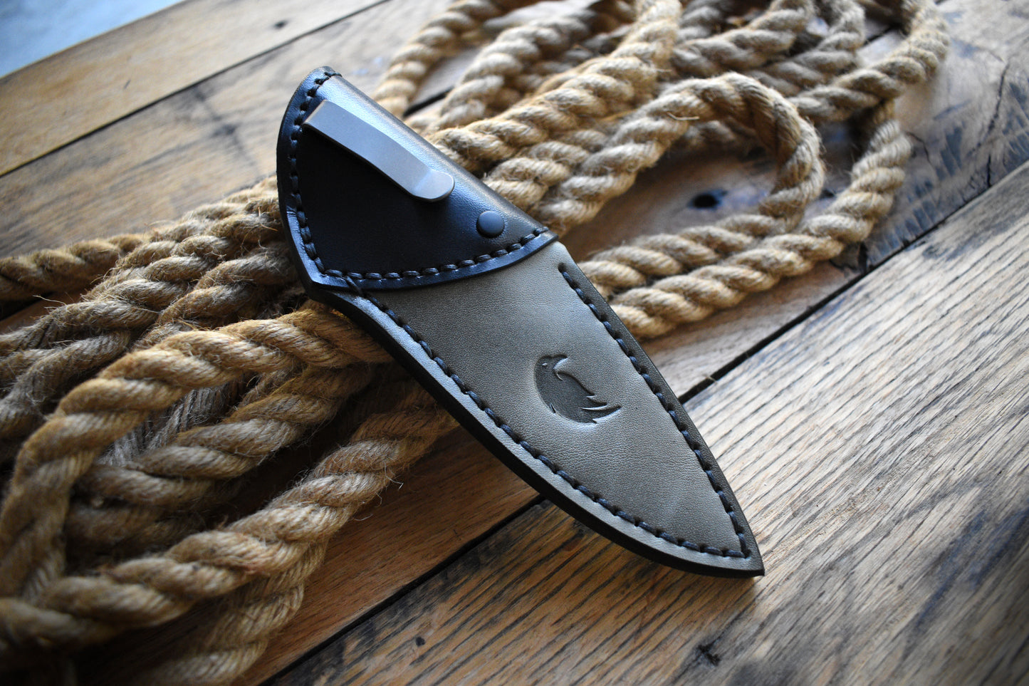 Bradford Knives Guardian 3 | Leather Pocket Sheath, Titanium Clip