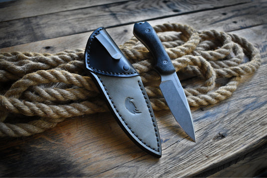 Bradford Knives Guardian 3 | Leather Pocket Sheath, Titanium Clip