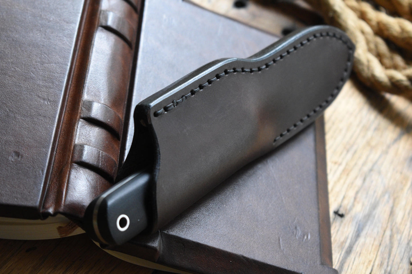 Bark River Mini Kephart | Leather Pocket Sheath, Titanium Clip, Multiple Colors