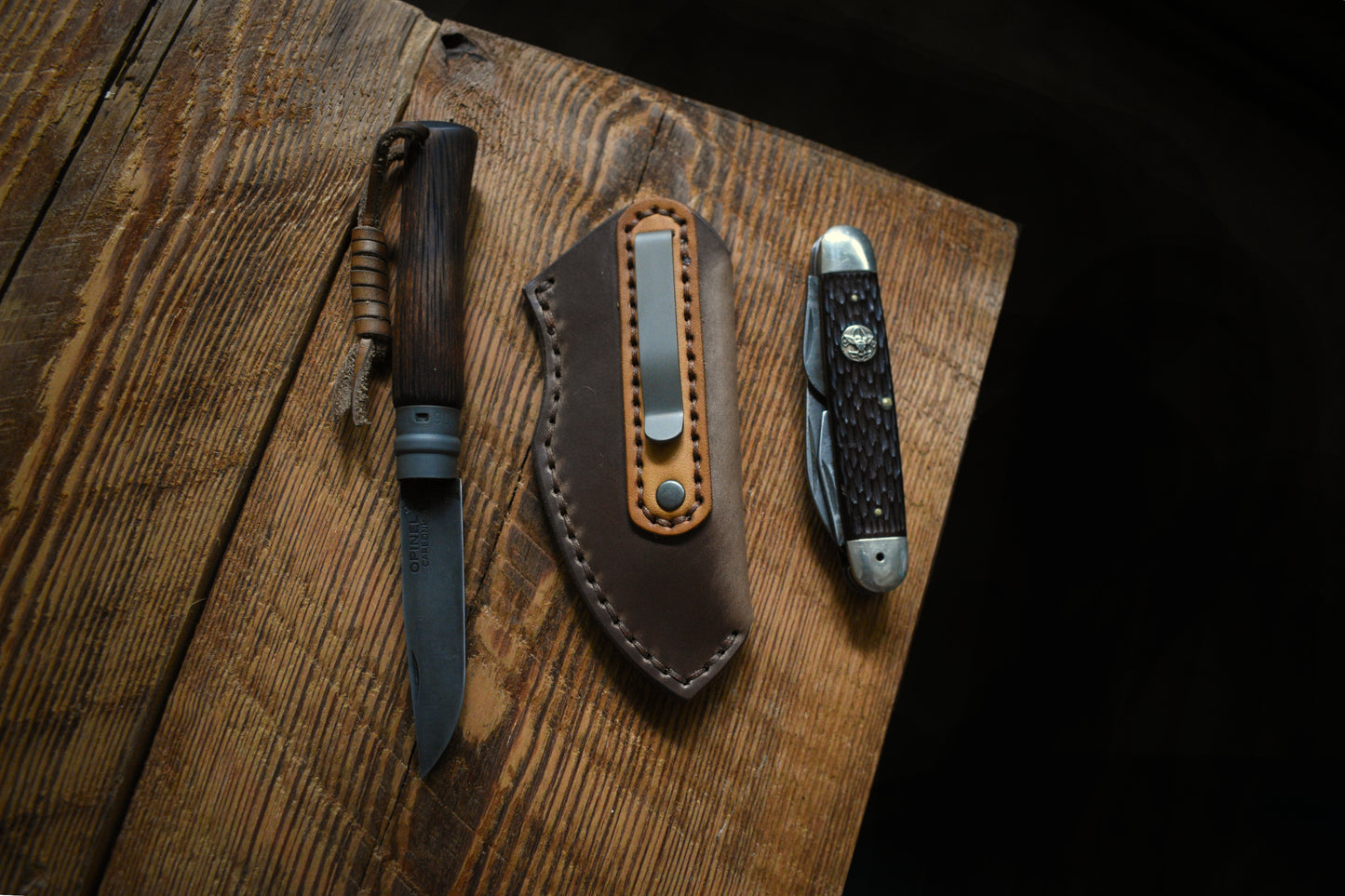 Leather Clip Slip | Model 2, Natural Horween Chromexcel