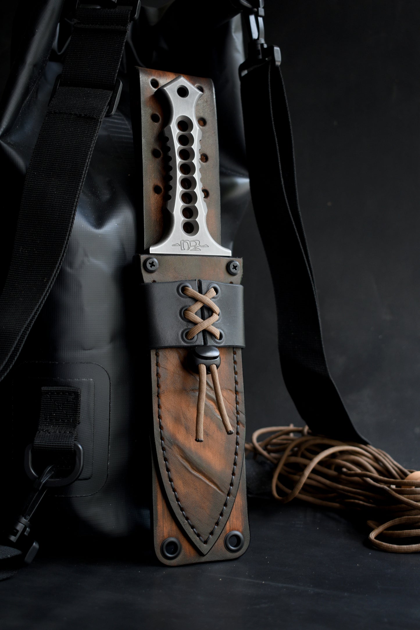 Zu Bladeworx Centurion 26 - Integral Combat Dagger - Custom Leather Sheath (One of One)