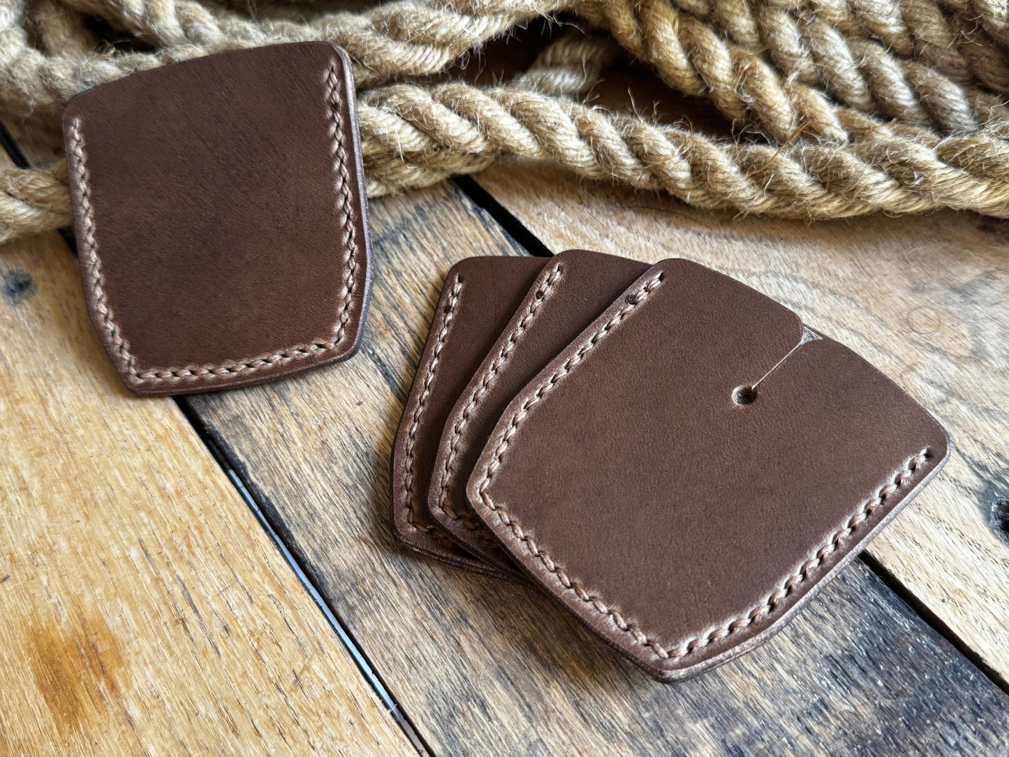 BRNLY Cypop Leather Cozie - Natural Horween Chromexcel