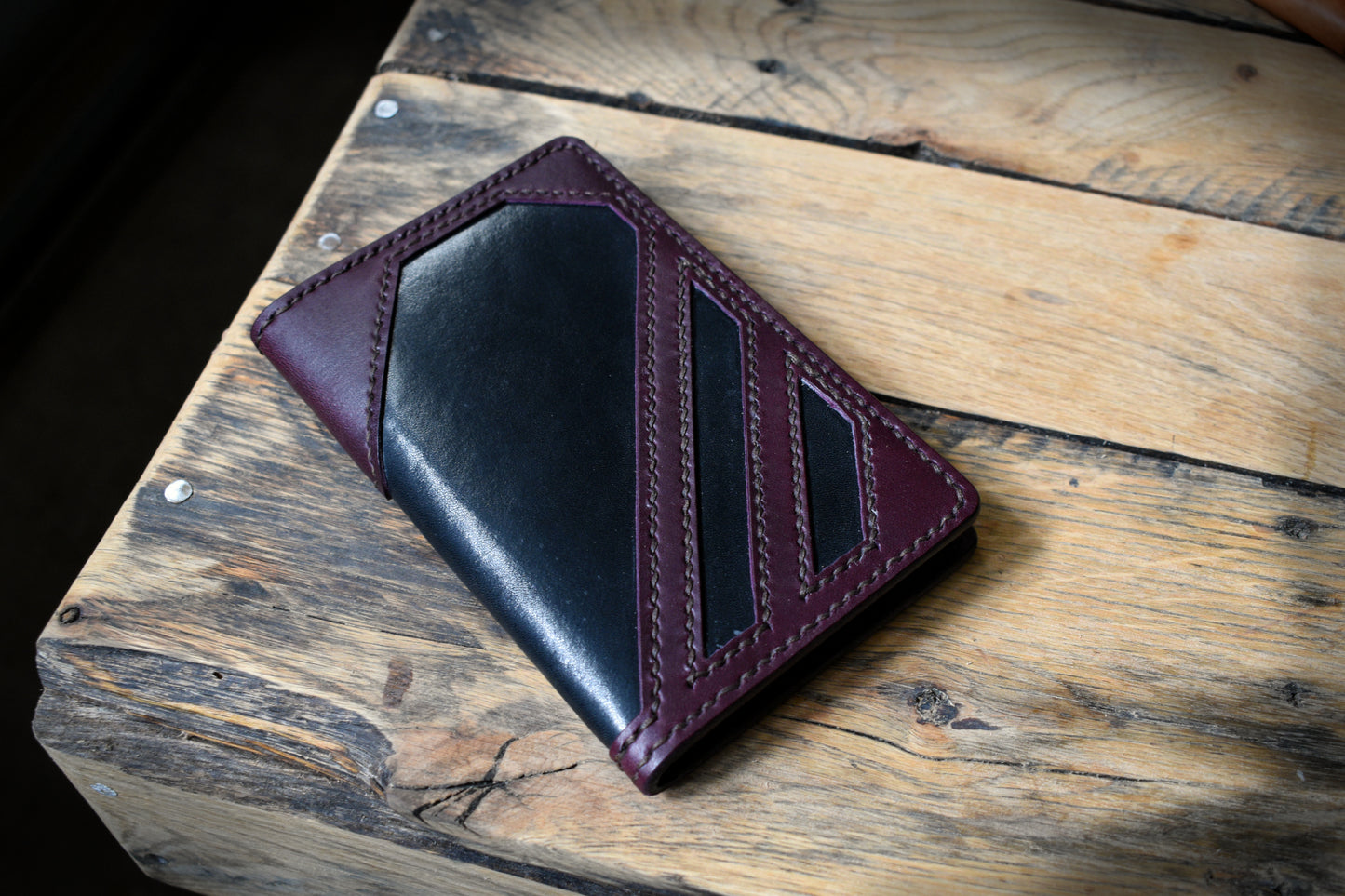 One of a Kind | Armored Field Notes Wallet Folio - Wickett & Craig Harness Leather