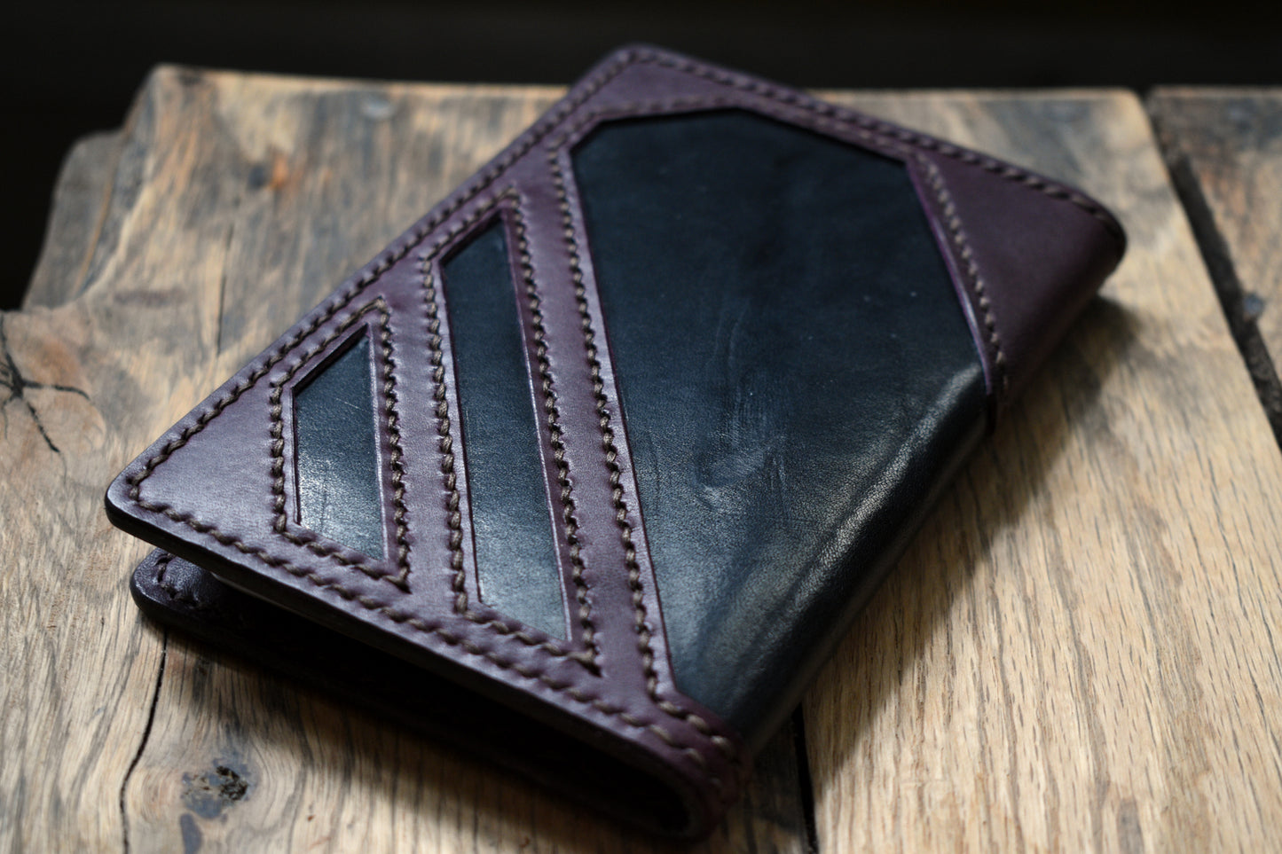 One of a Kind | Armored Field Notes Wallet Folio - Wickett & Craig Harness Leather