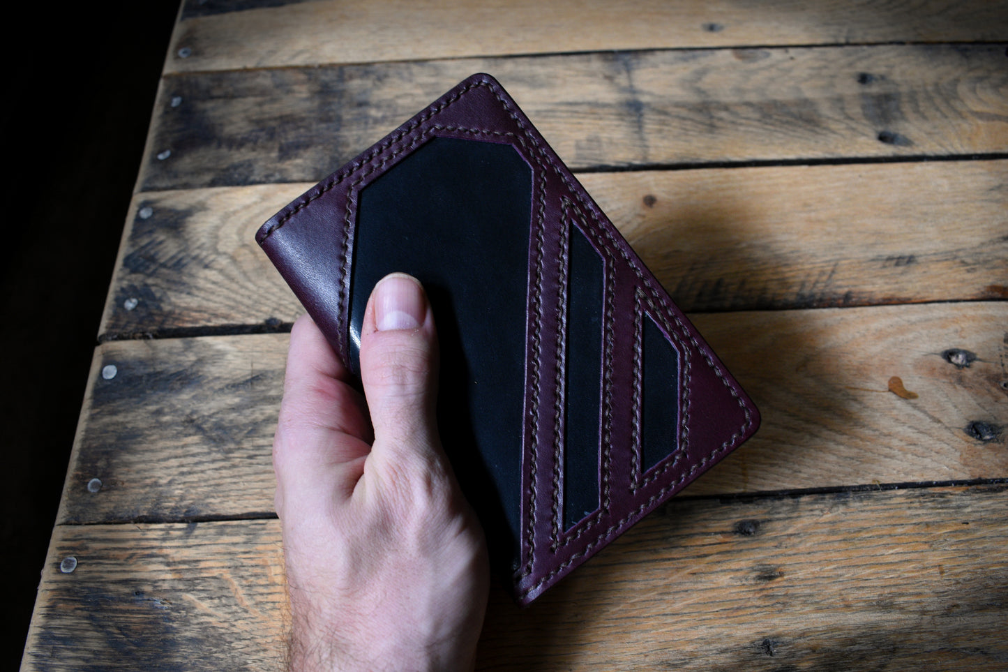 One of a Kind | Armored Field Notes Wallet Folio - Wickett & Craig Harness Leather