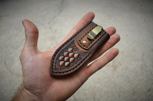 The NOMAD V2 |  Giantmouse Knives GMF1 Titanium Clip Pocket Sheath - Dragonhide