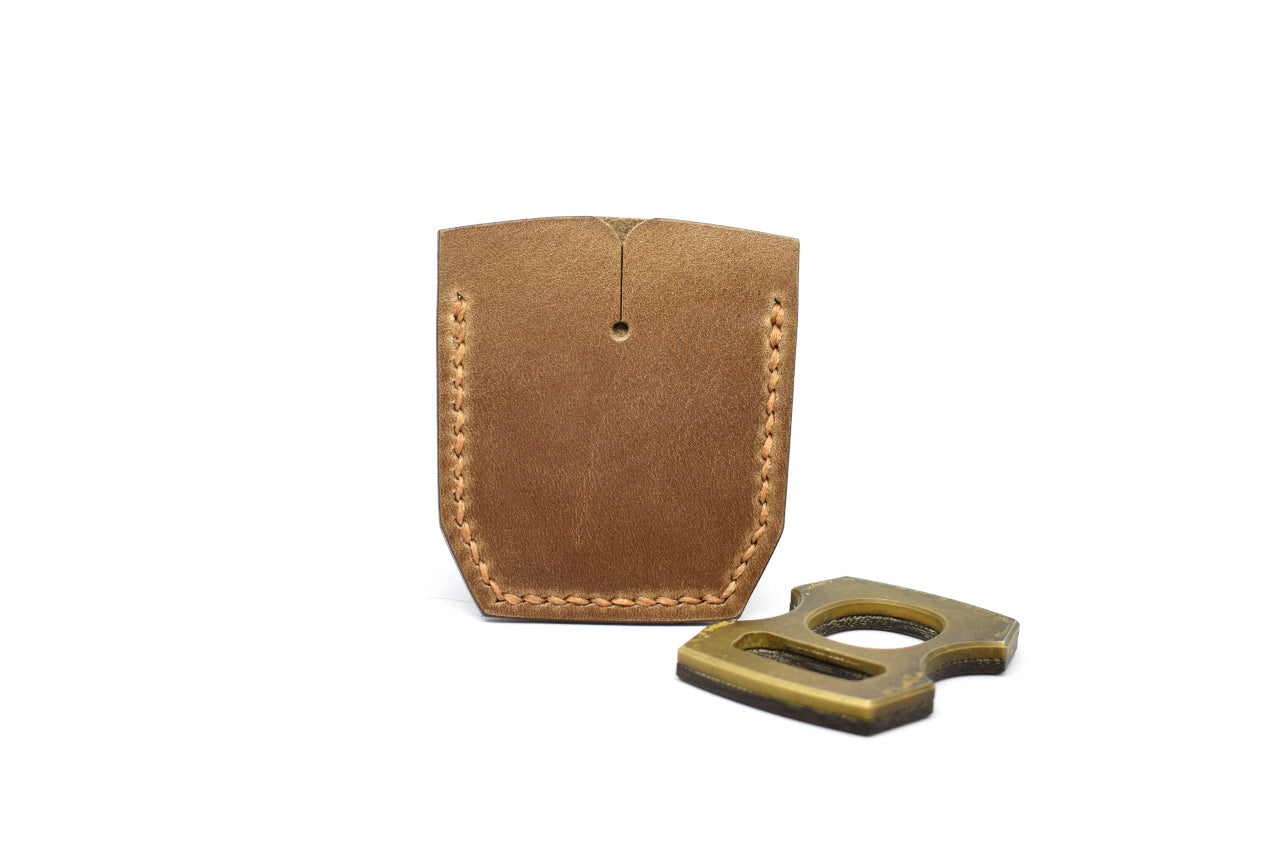 BRNLY Cypop Leather Cozie - Natural Horween Chromexcel